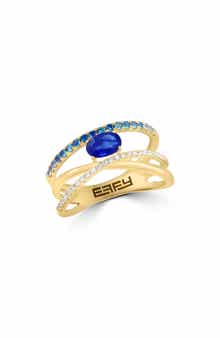 EFFY Sapphire & Diamond Multiband Ring