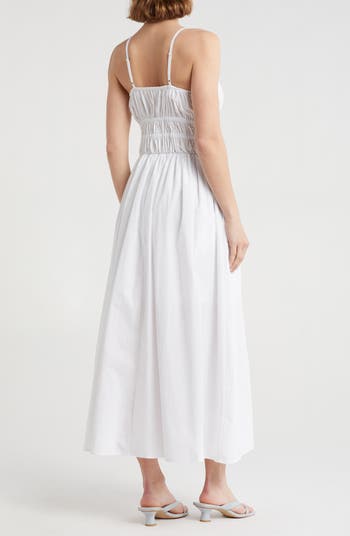 Shirred Cotton Maxi Sundress
