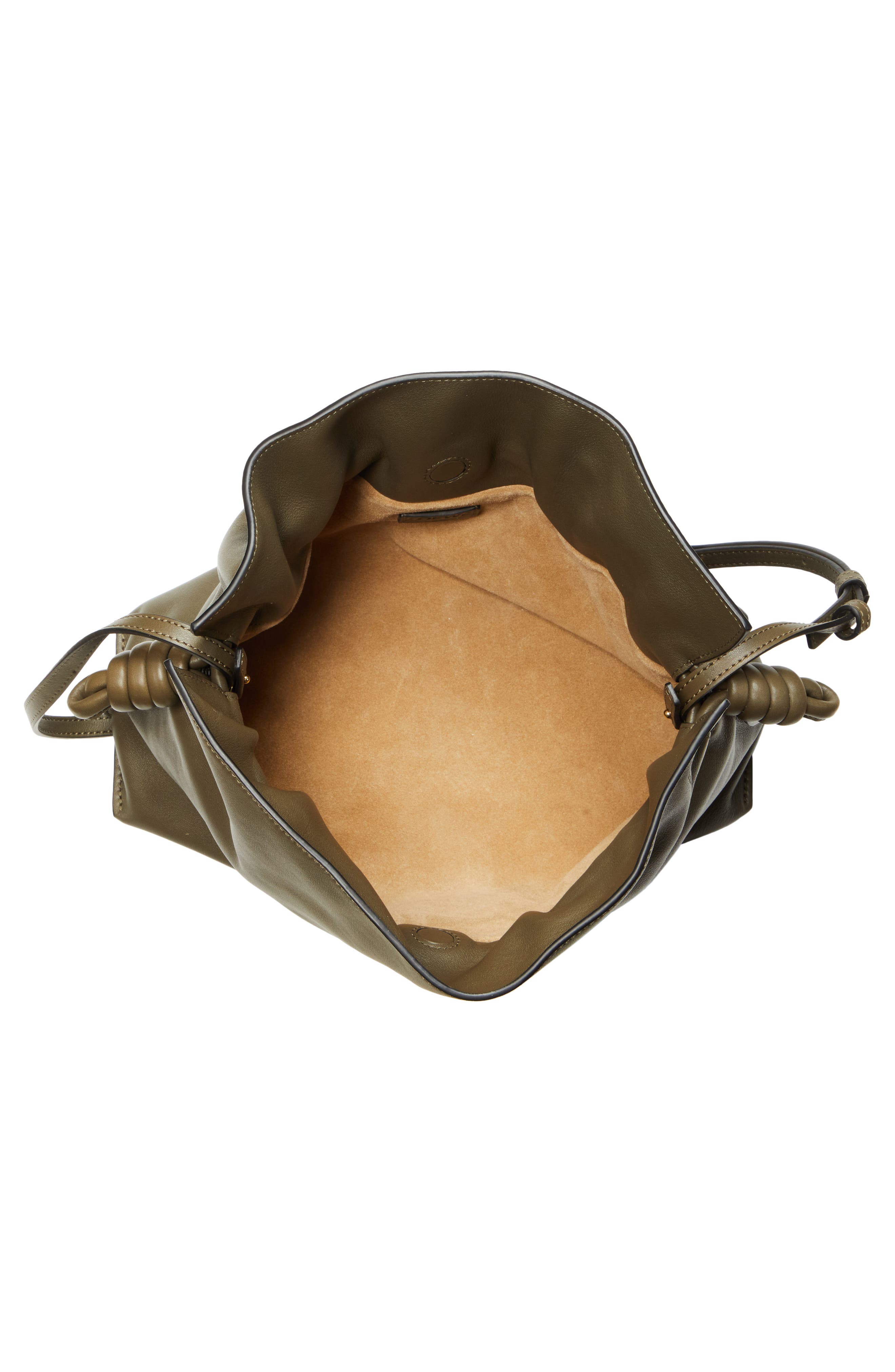 Flamenco Leather Clutch, Alternate, color, DARK KHAKI GREEN