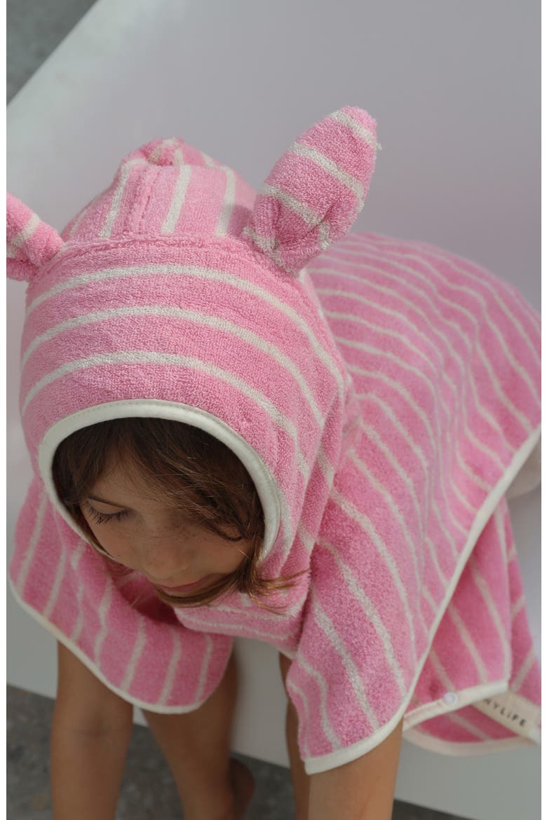 Kids' Character Hooded Towel, Alternate, color, PINK