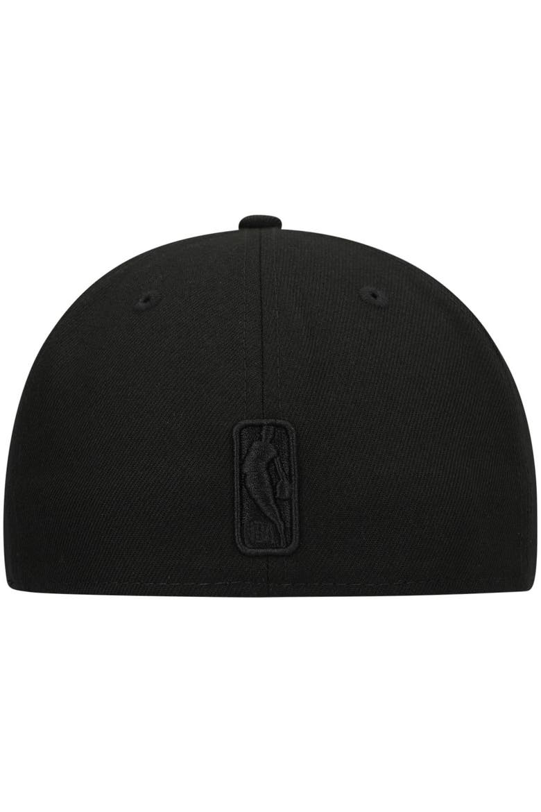 Men's New Era New Orleans Pelicans Black On Black 59FIFTY Fitted Hat, Alternate, color, Black
