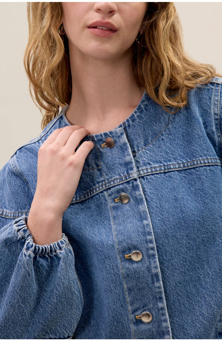 Rebecca Taylor Dax Denim Jacket, Alternate, color, Dax Wash