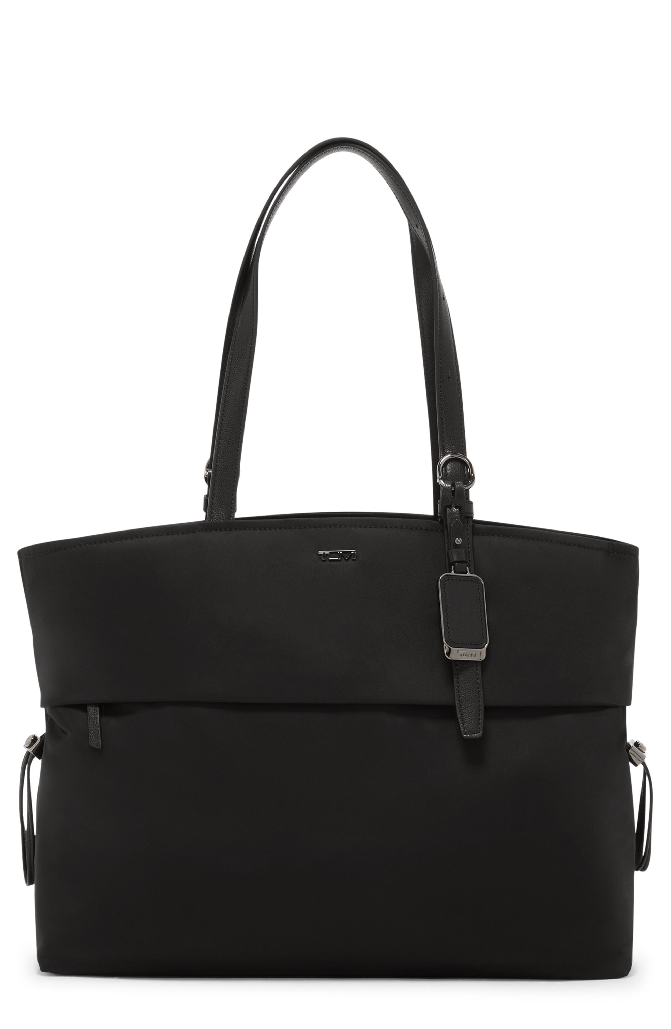 TUMI Voyageur Cam Large Tote Bag, Main, color, Black/ Gunmetal