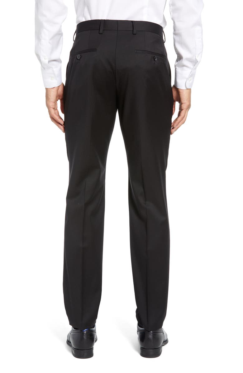 BOSS Gibson CYL Flat Front Solid Slim Fit Wool Dress Pants, Alternate, color,