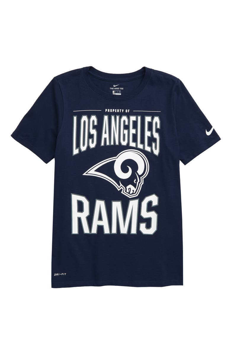 Nike NFL Logo Property of Los Angeles Rams Dri-FIT T-Shirt, Main, color, 