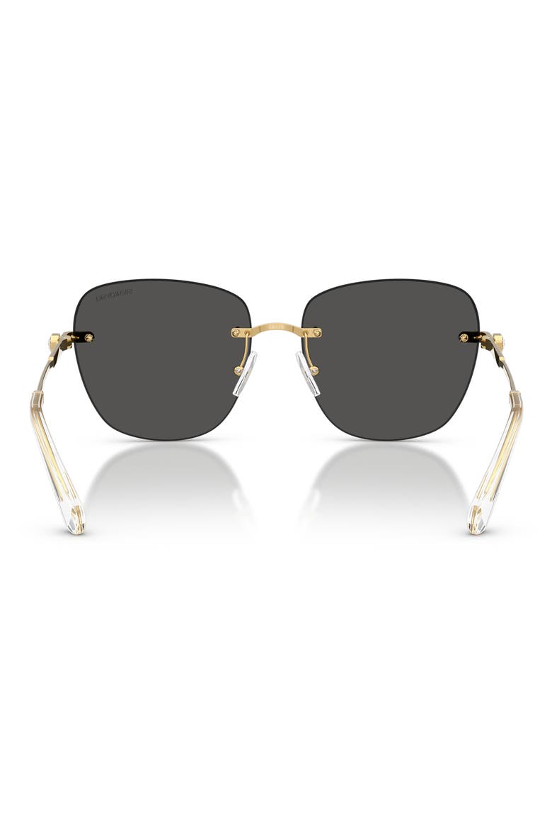58mm Gradient Square Sunglasses, Alternate, color, GOLD / DARK GREY