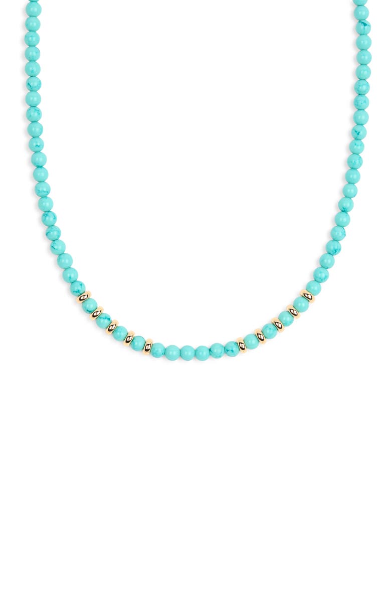 Ettika Turquoise Bead Choker Necklace, Main, color, Turquoise