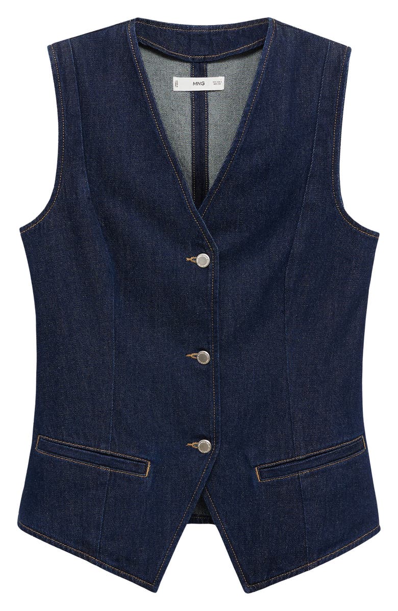 MANGO Denim Vest, Alternate, color,