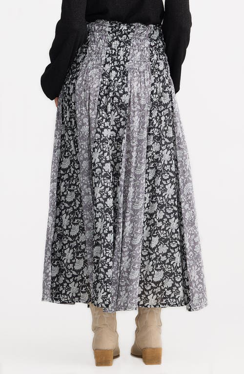 Talisman The Label Balmoral Print Maxi Skirt In Black