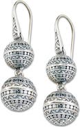 SAMUEL B. Filigree Double Ball Drop Earrings