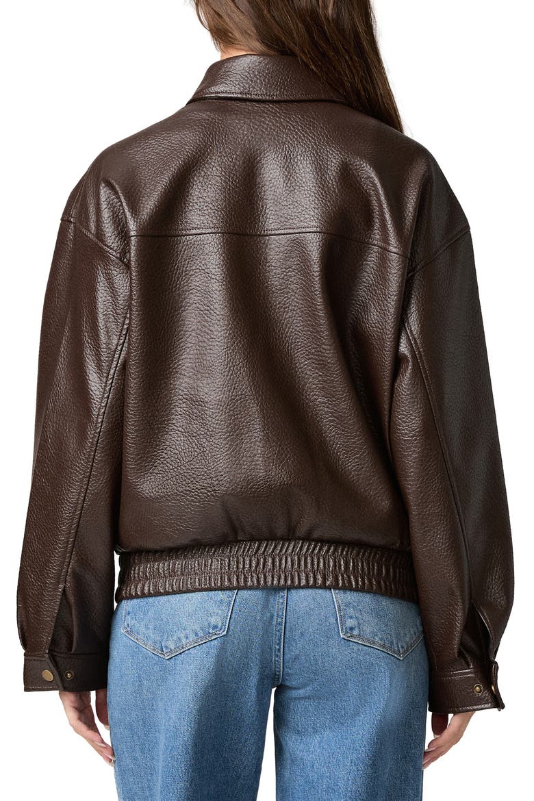 Ashland Faux Leather Jacket, Alternate, color, DARK BROWN