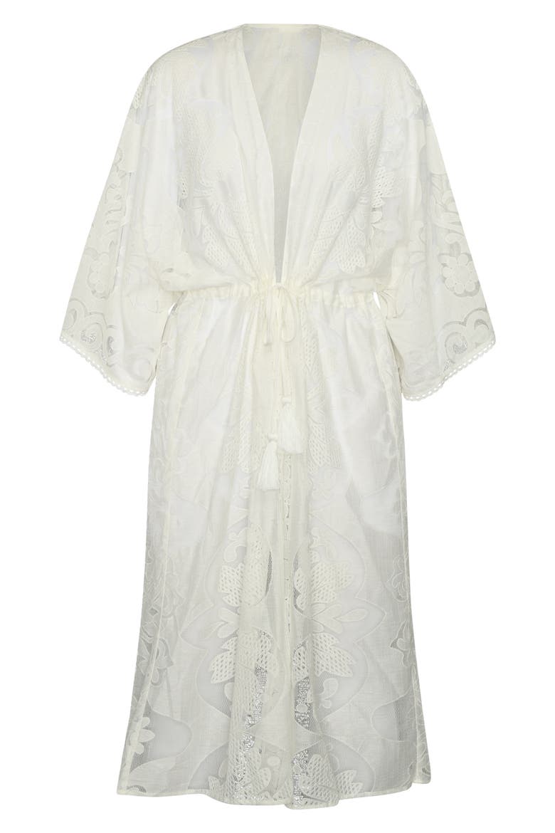 Pearl Front Lace Cover-Up, Alternate, color, WHITE