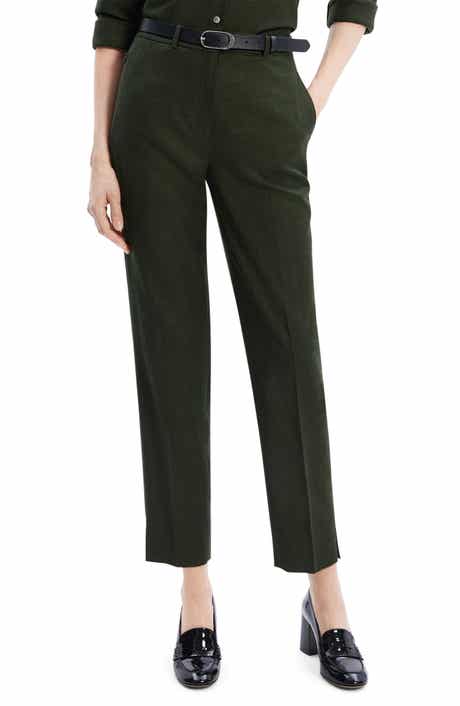 Theory Sleek Flannel High Waist Taper Pants