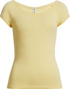 BP. Lace Trim Cotton Blend T-Shirt