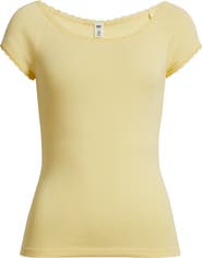 BP. Lace Trim Cotton Blend T-Shirt