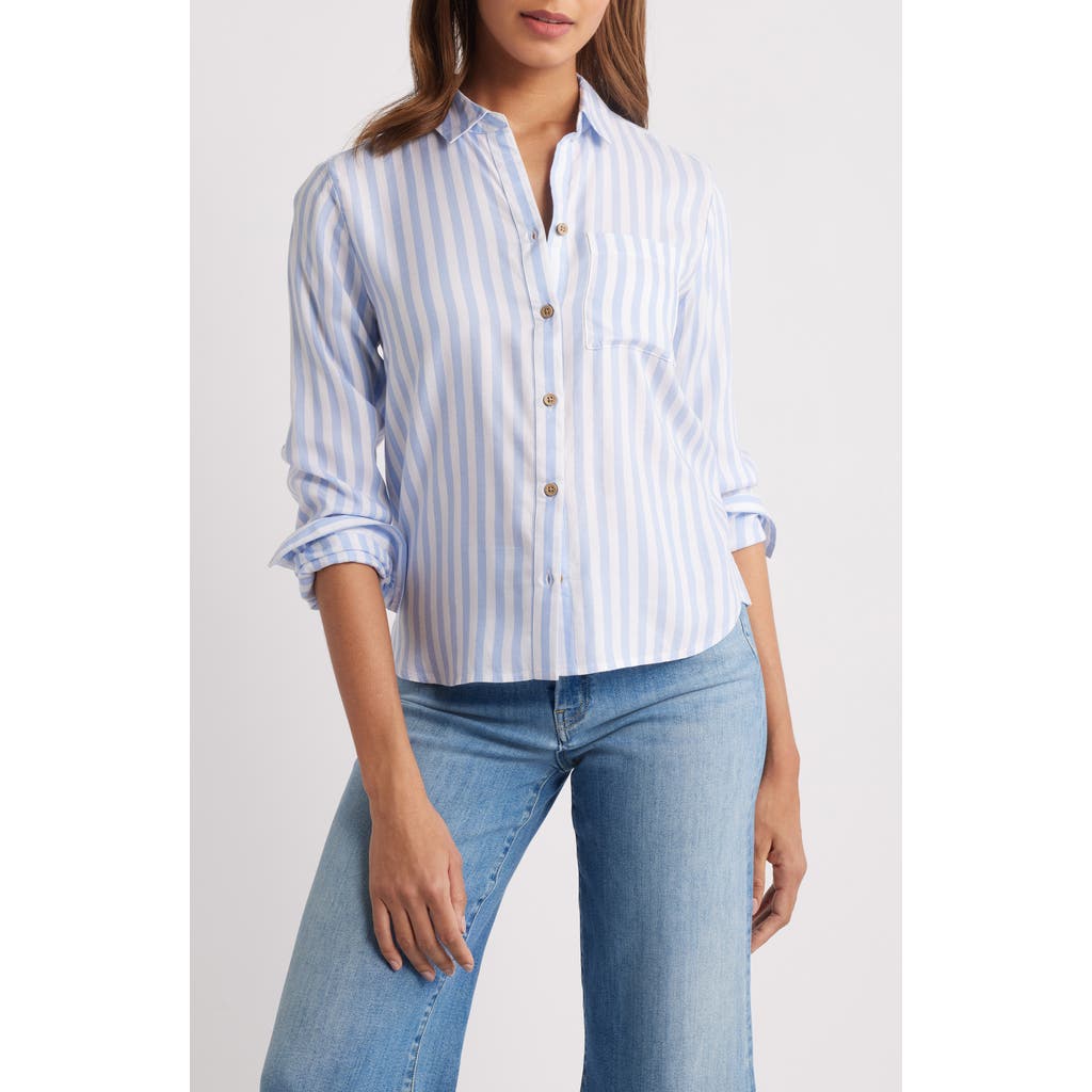 BEACHLUNCHLOUNGE BEACHLUNCHLOUNGE CANDACE STRIPE BUTTON-UP SHIRT