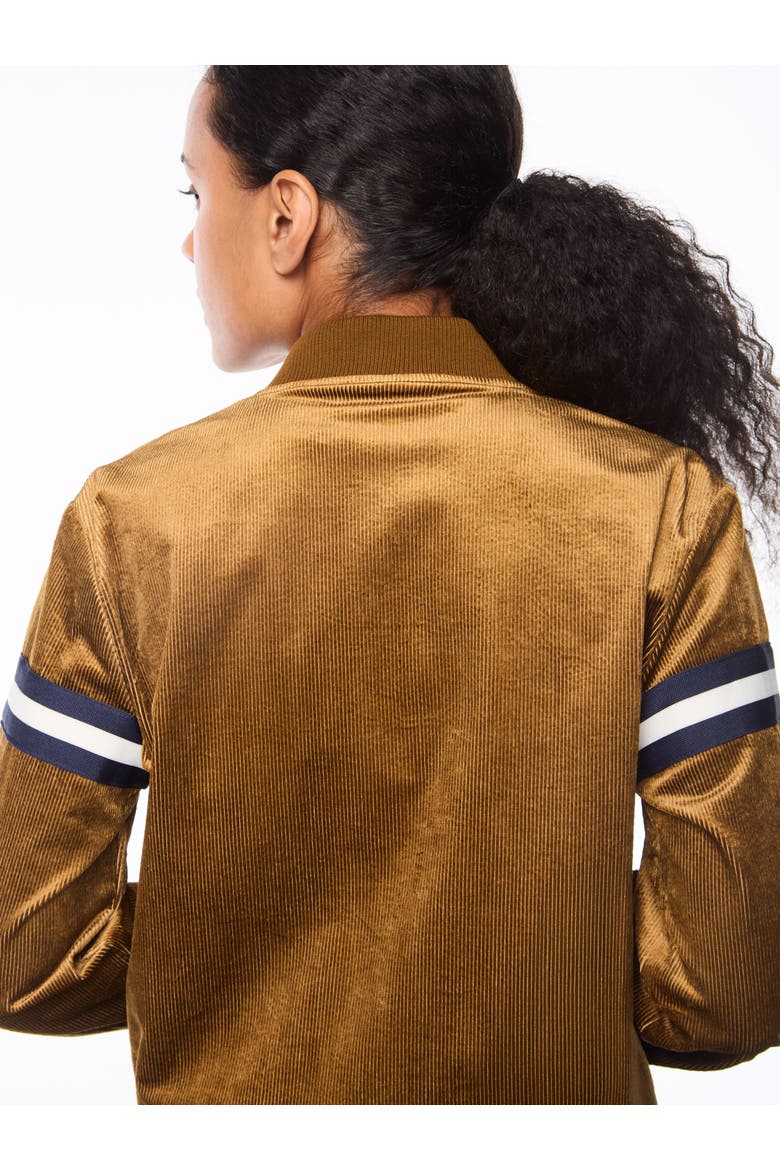 Women's Cordurato Track Jacket, Alternate, color, BRONZE BROWN
