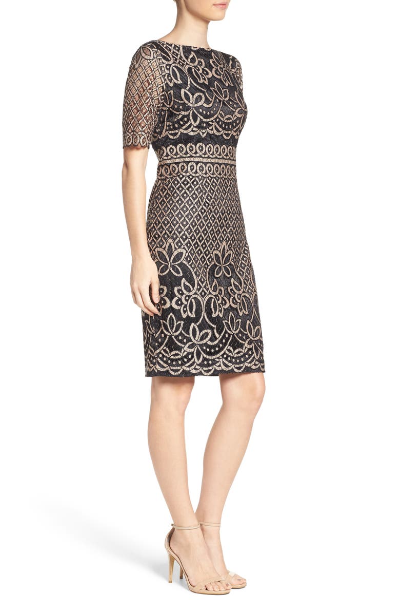Eliza J Lace Sheath Dress, Alternate, color,