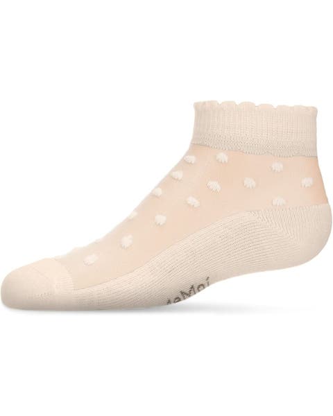 Kid's Flocked Dot Anklet with Scalloped Cuff (Toddler, Little Kid & Big Kid)