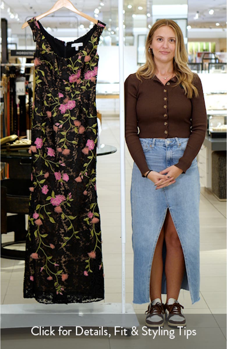 Josie Floral Appliqué Sleeveless Dress, sales video thumbnail