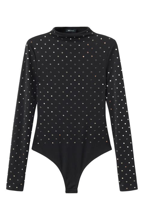 Selection Crystal Embellished Long Sleeve Bodysuit