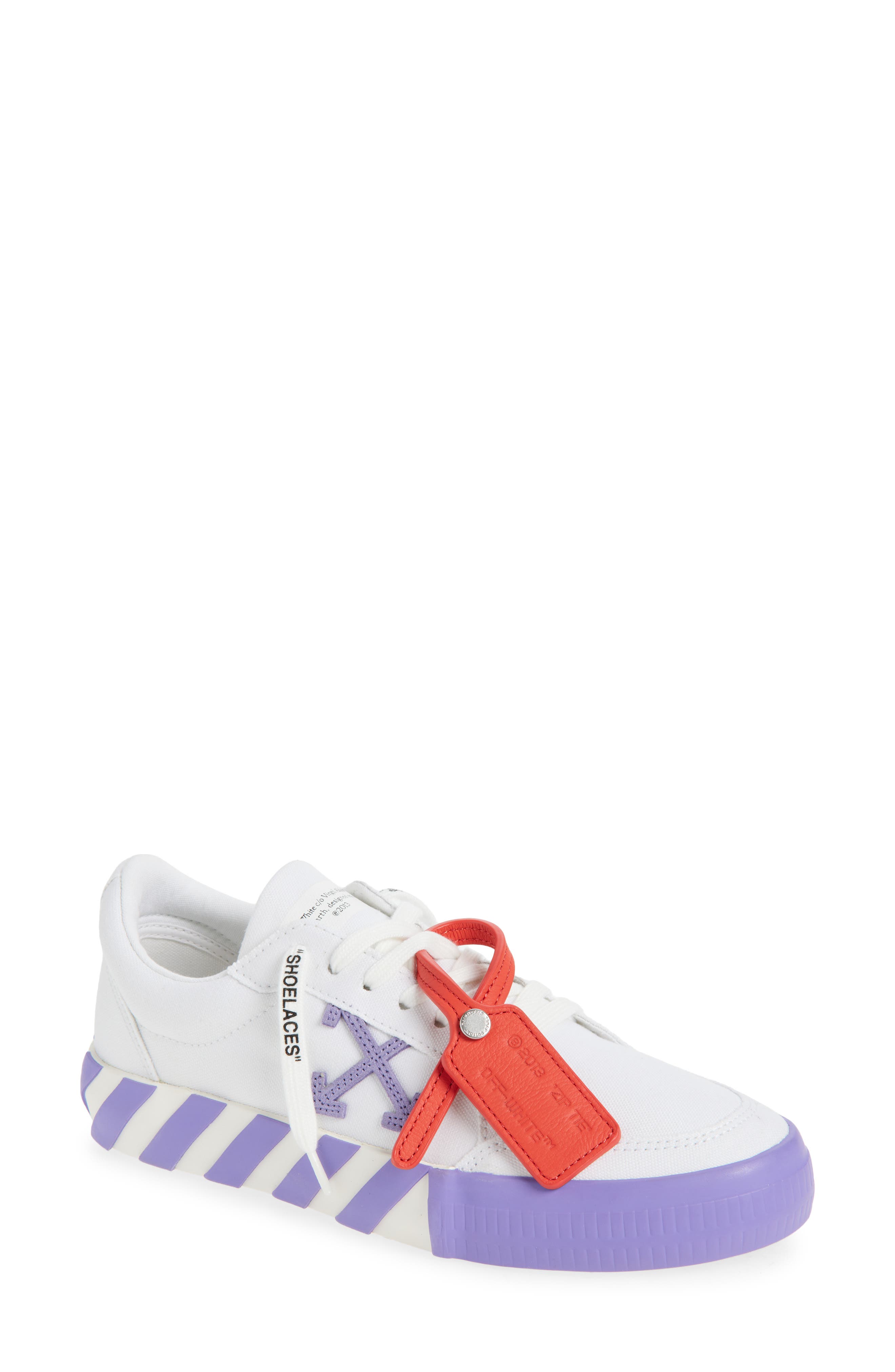 Off-White Low Vulcanized Canvas Sneaker, Main, color, 