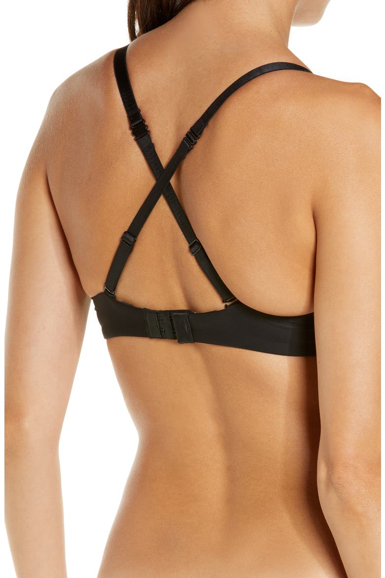 Multiposition Unlined Bra, Alternate, color, BLACK