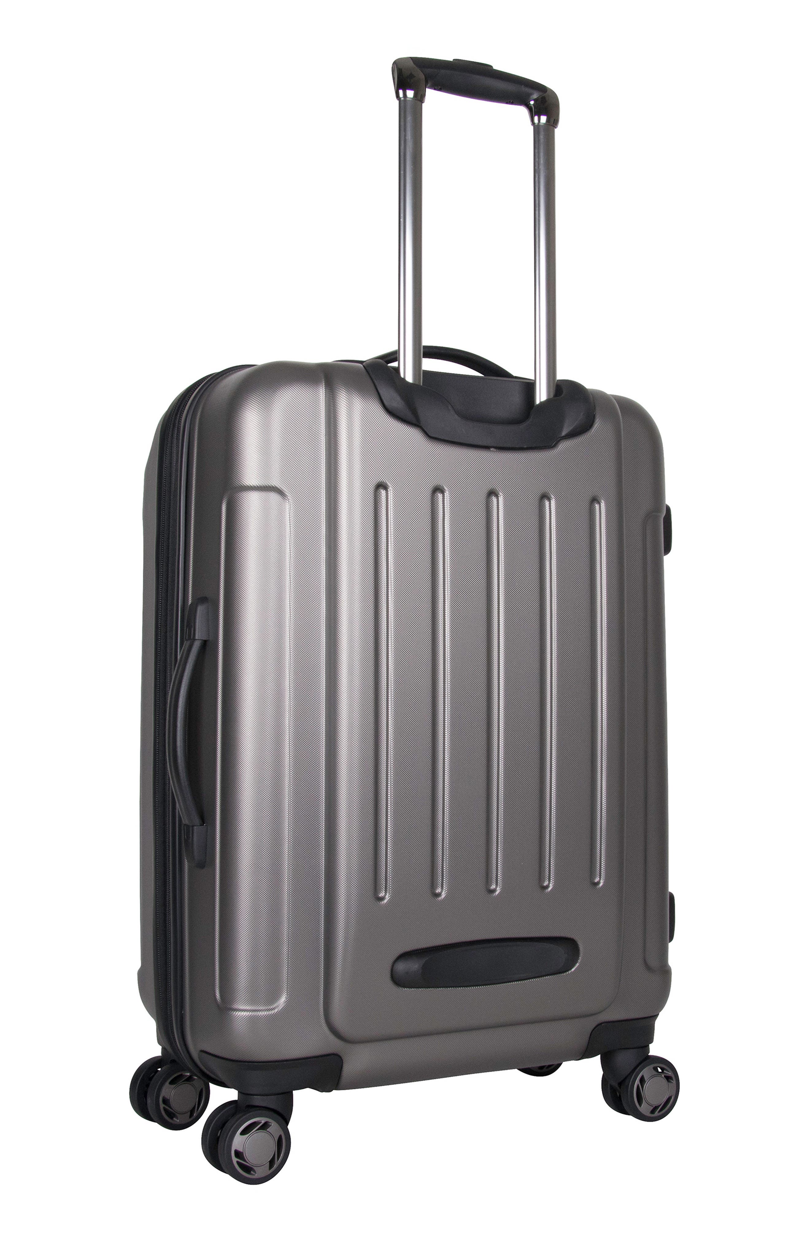 Kenneth Cole Reaction Renegade 24" Lightweight Hardside Expandable Spinner Luggage, Alternate, color, Silver