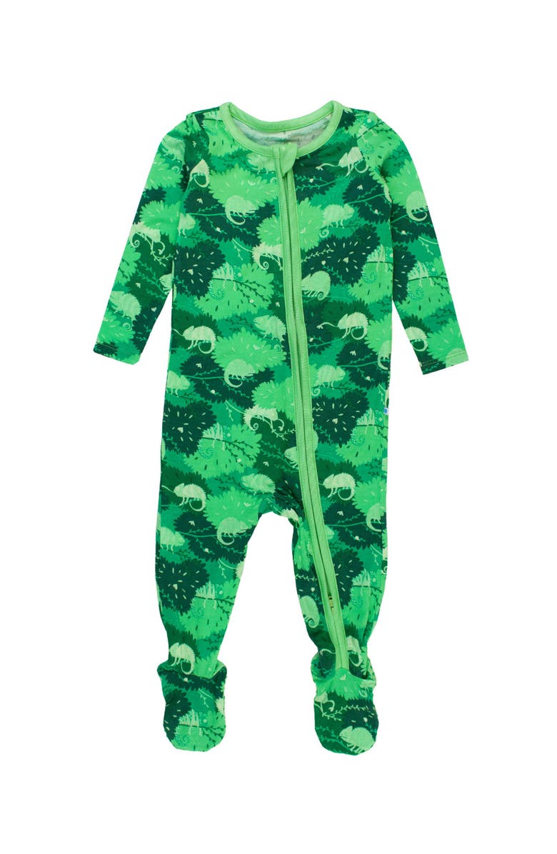 RuggedButts SoftSnooze Baby Boys One Piece Footie Pajamas, Main, color, Camo Chameleon