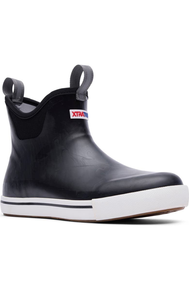 XTRATUF Waterproof Ankle Deck Boot, Main, color, Black
