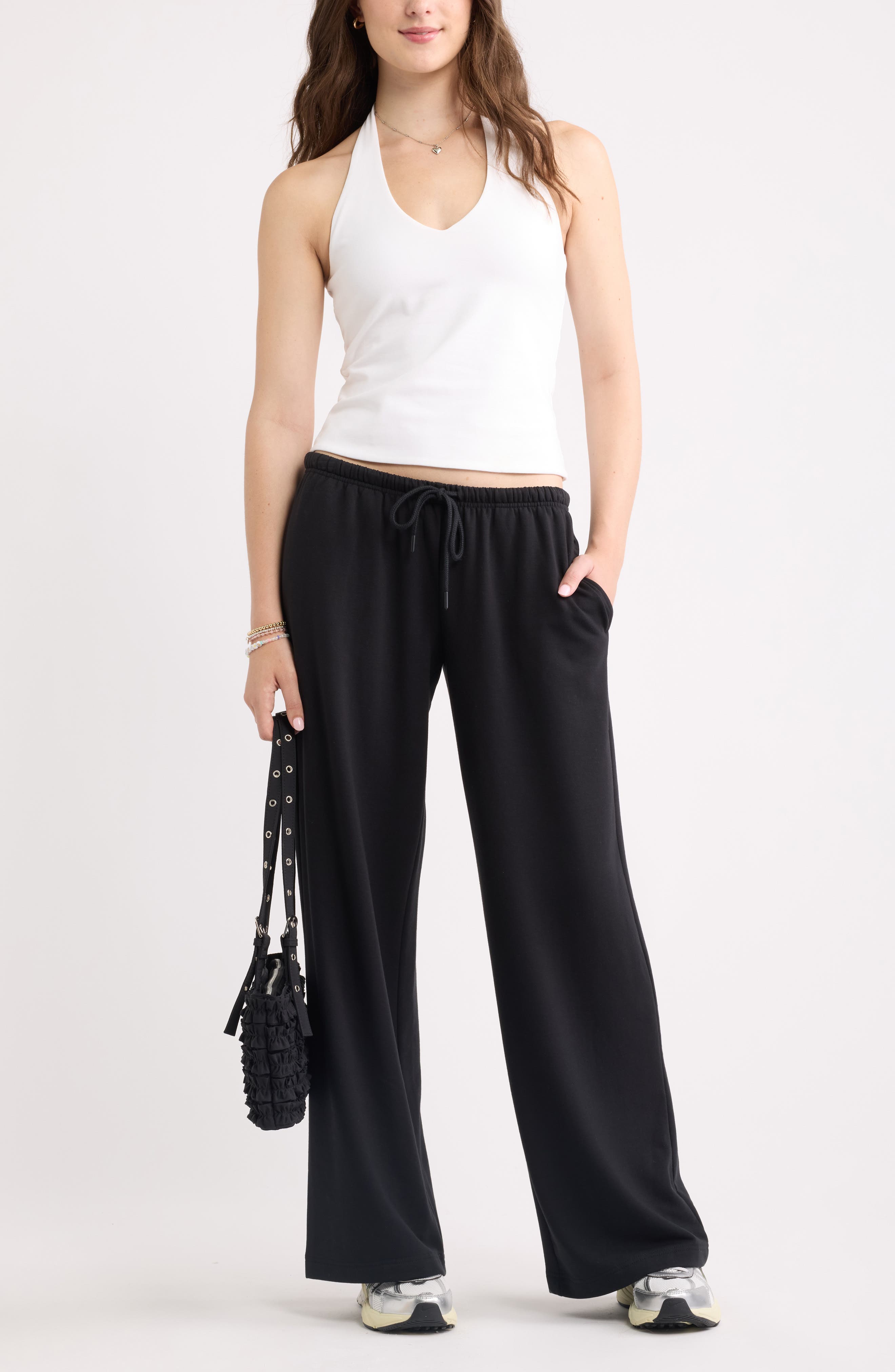 Женские брюки BP. Narrow Waistband Baggy Wide Leg Sweatpants — фото 2