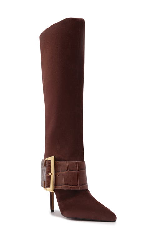 Schutz Beatrix Pointed Toe Boot In Brown