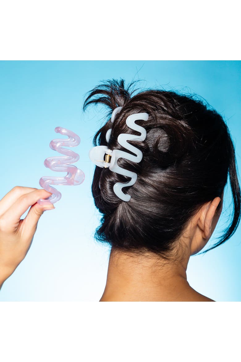 Medium Squiggle Claw Clip, Alternate, color, Pink
