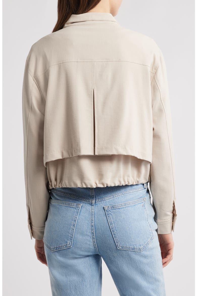 Double Layer Front Zip Jacket, Alternate, color, VANILLA CREAM
