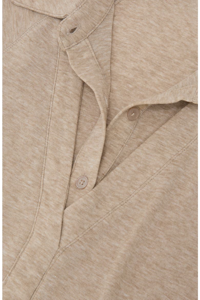 Shona Layered Look Polo, Alternate, color, OATMEAL NEUTRAL