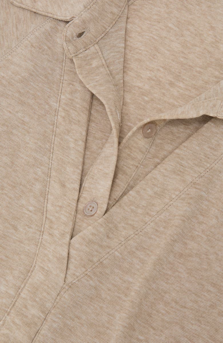 Reiss Shona Layered Look Polo, Alternate, color, Oatmeal Neutral