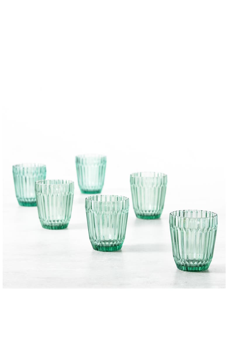 Archie Set of 6 Sage Double Old Fashioned Glasses, Alternate, color, VERDE