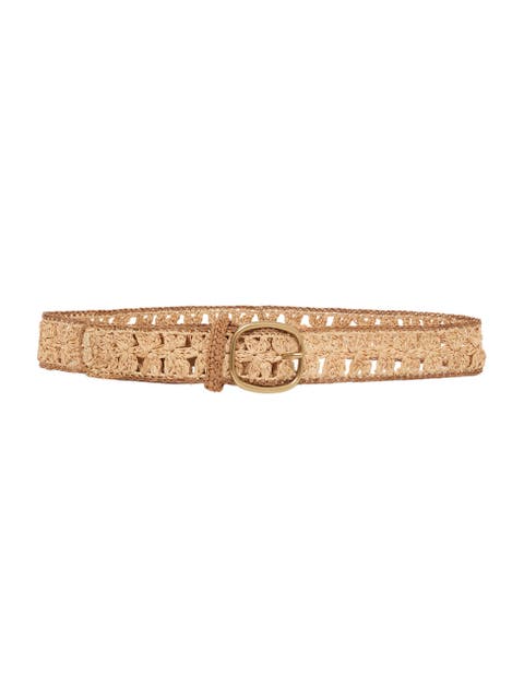 Paloma Floral Raffia Belt