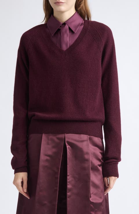 Cashmere & Silk V-Neck Sweater