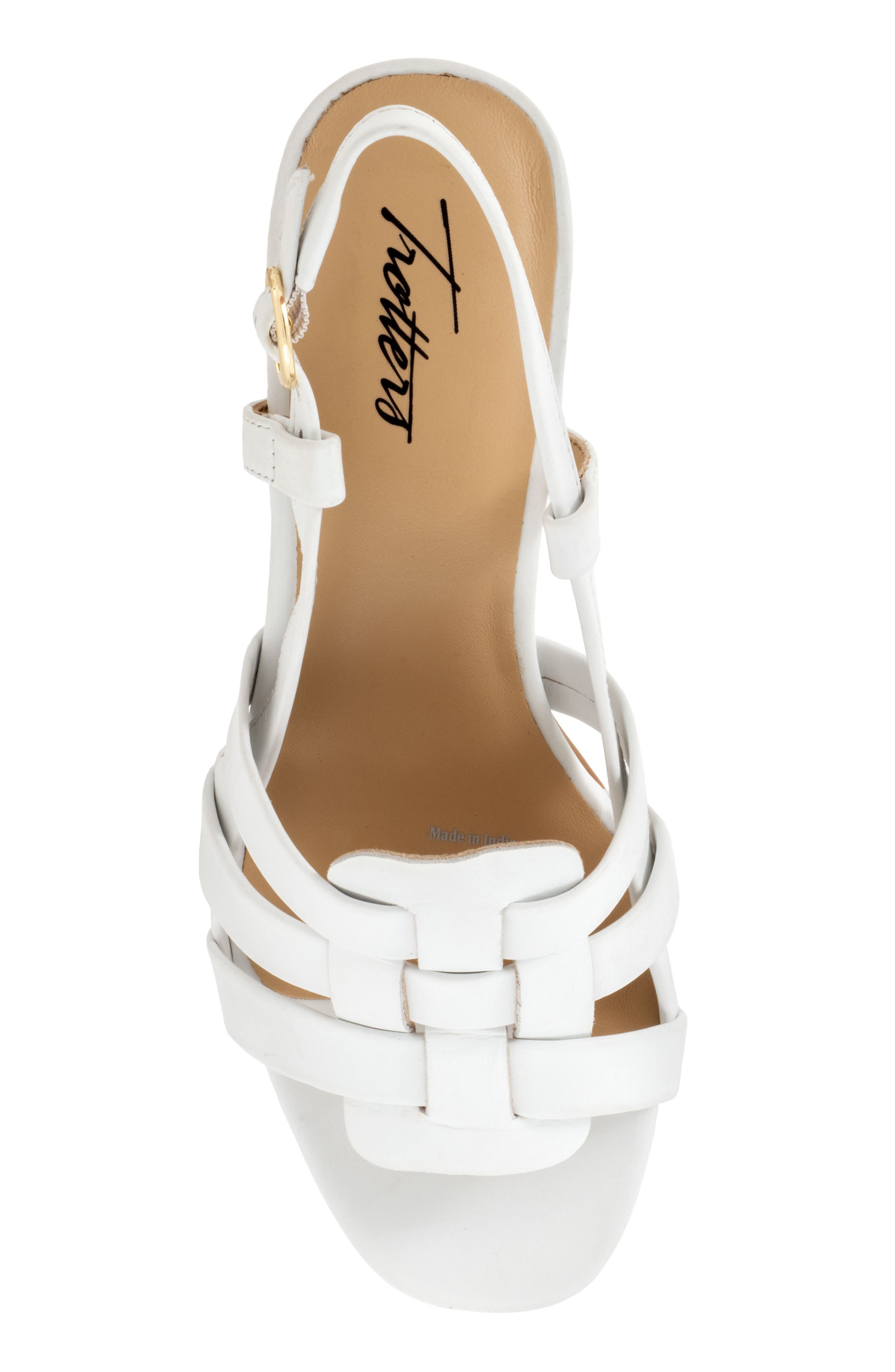 Trotters Luna Cage Sandal, Alternate, color, White