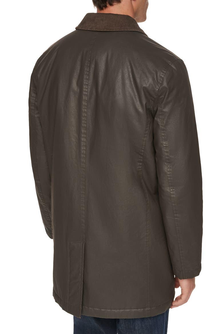 Coated Cotton Barn Coat, Alternate, color, BROWN