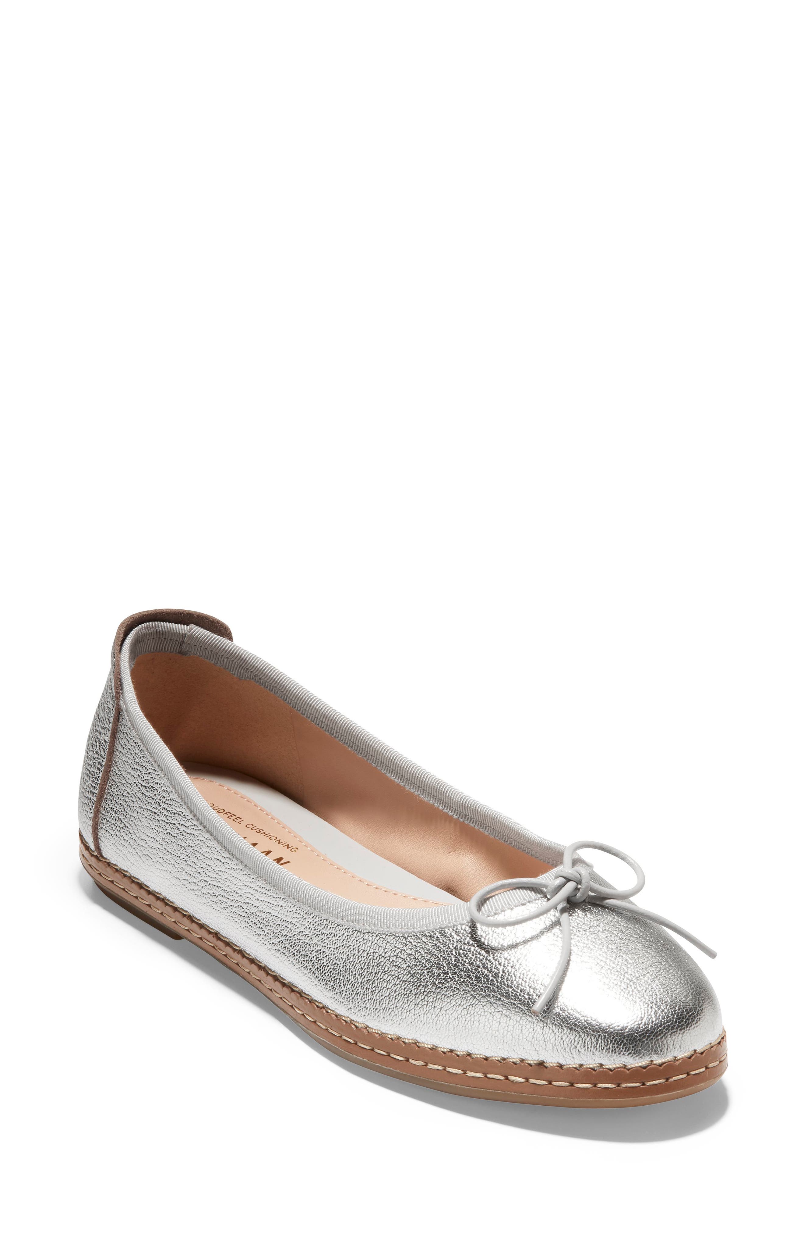 Cloudfeel All Day Ballet Flat, Main, color, SILVER IDRA/ MICROCHIP
