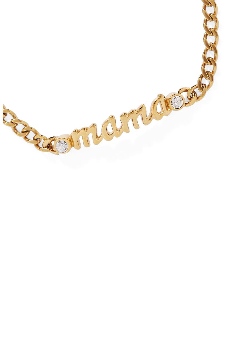 Mama Curb Chain Bracelet, Alternate, color, Gold