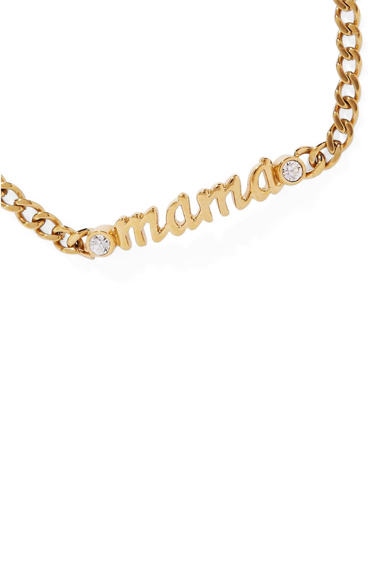 Alex and Ani Mama Curb Chain Bracelet, Alternate, color, Gold