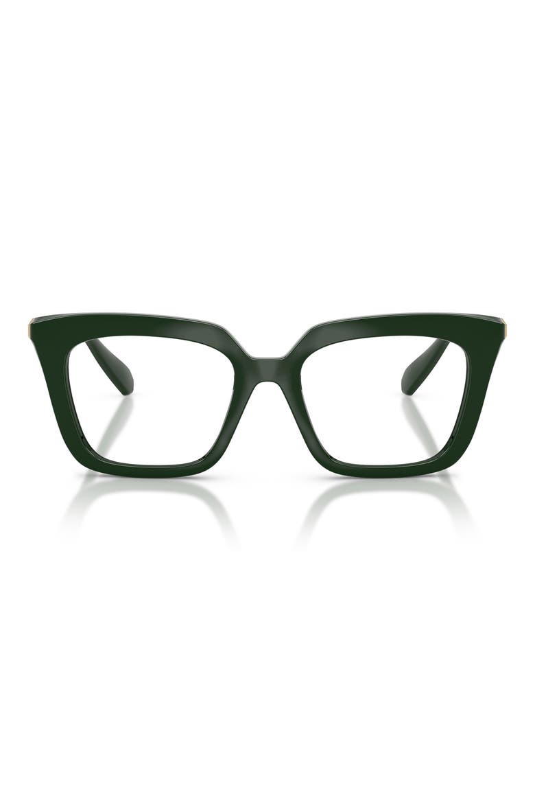 51mm Square Optical Glasses, Main, color, GREEN/ DEMO LENS