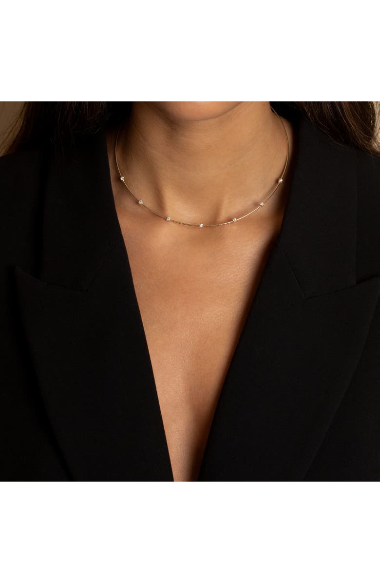 BY ADINA EDEN Diamond Scattered Stones Wire Necklace 14K, Alternate, color, 