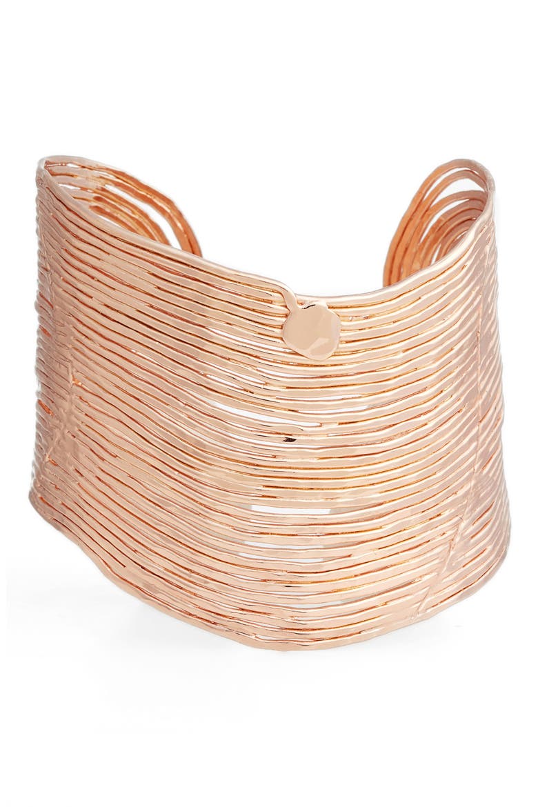 Wave Cuff, Main, color, ROSE GOLD
