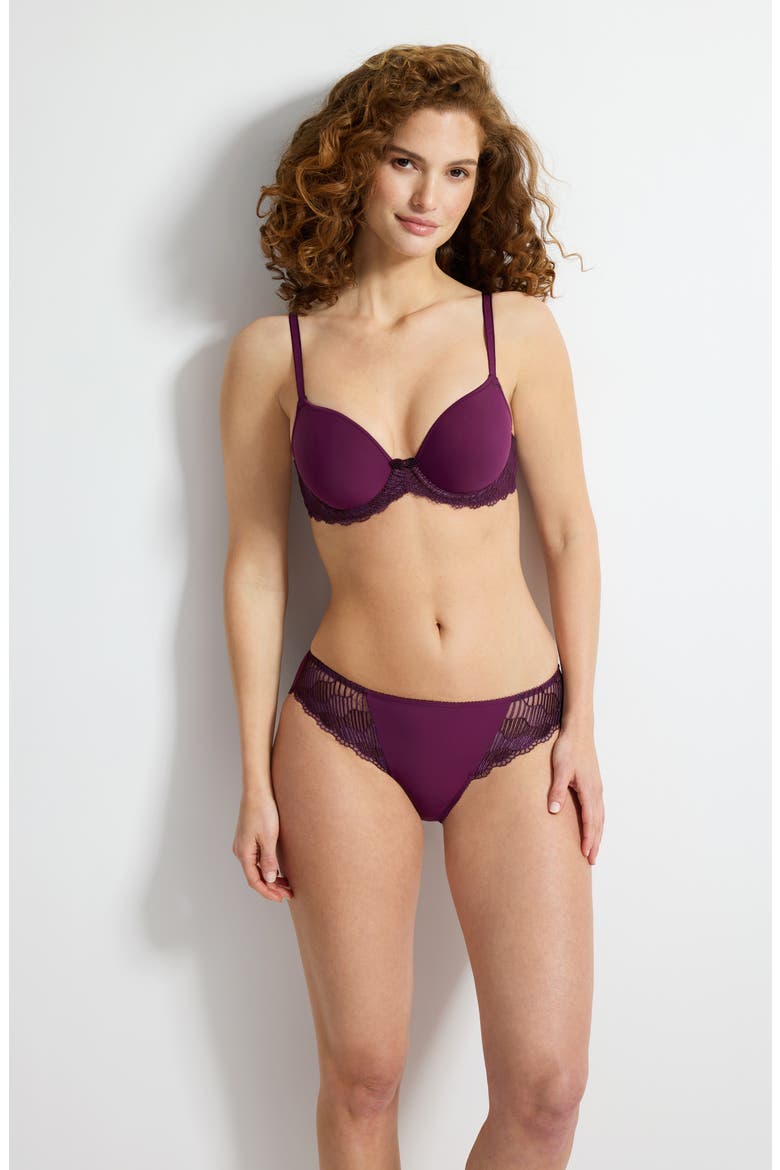 La Femme Underwire T-Shirt Bra, Alternate, color, WINTER BLO