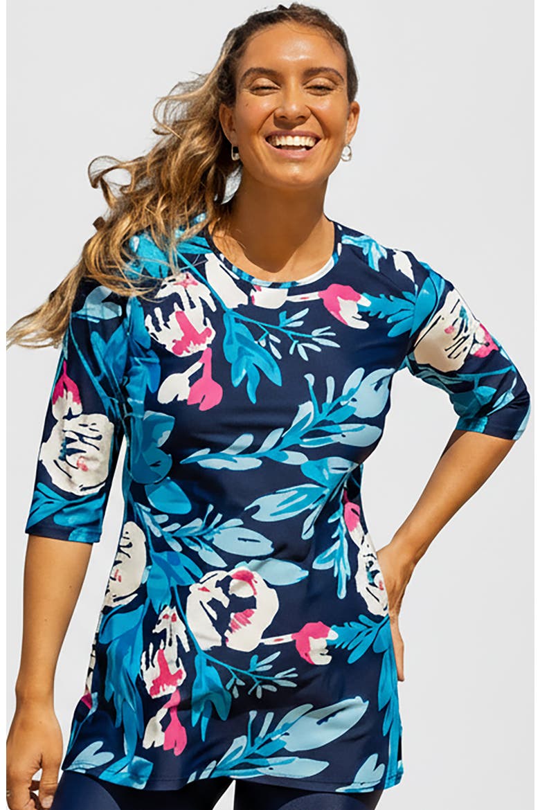 Gia Swim Tunic, Main, color, Midnight Bloom