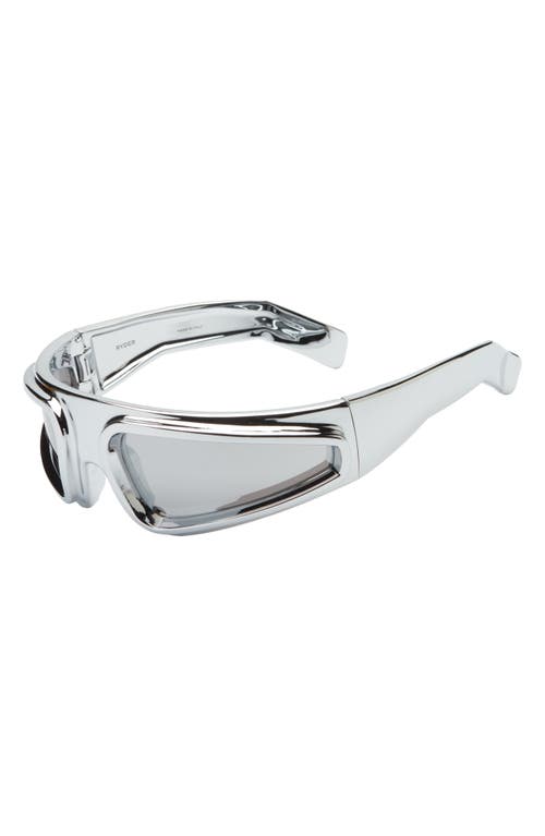 Rick Owens Ryder Wraparound Shield Sunglasses In Gray